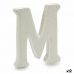 Kirjain M Valkoinen polystyreeni 1 x 15 x 13,5 cm (12 osaa)