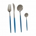 Cutlery Set Blue Silver Stainless steel (12 Units)