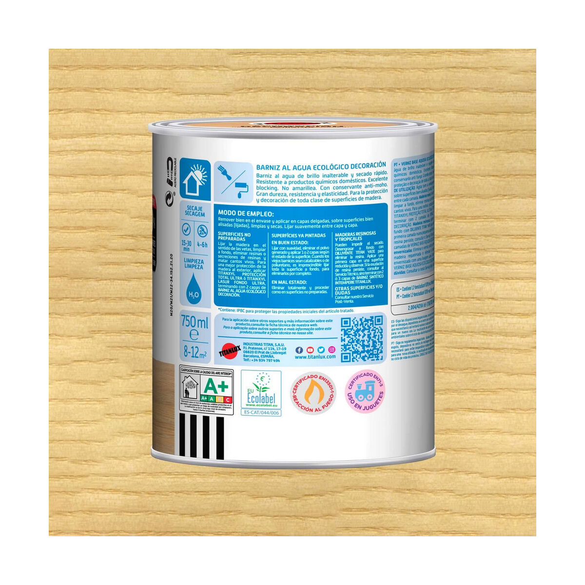 Fernis Titanlux m22100034 750 ml Farveløs Mat