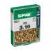 Box of screws SPAX Yellox Wood Flat head 100 Pieces (3 x 16 mm)