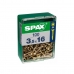 Caixa de parafusos SPAX Yellox Madeira Cabeça plana 100 Peças (3 x 20 mm)