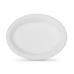Conjunto de pratos reutilizáveis Algon Branco 27 x 21 cm Plástico Oval 6 Unidades