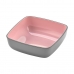 Bowl Melamin Pink/Grey Squared 13 x 13 x 4 cm