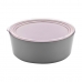 Bowl Melamin With lid Pink/Grey 16,5 x 6,5 cm 800 ml