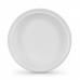 Σετ επαναχρησιμοποιήσιμων πιάτων Algon Στρόγγυλο Λευκό 20,5 x 3 cm Πλαστική ύλη 100 Μονάδες