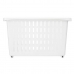 Cesta Multiusos Com rodas Branco Plástico 17,5 x 26 x 46 cm (12 Unidades)