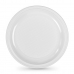 Újrafelhasználható tányérkészlet Algon Kerek Fehér 28 cm Műanyag 12 egység