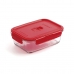 Герметичная коробочка для завтрака Luminarc Pure Box Красный 16 x 11 cm 820 ml Cтекло (6 штук)