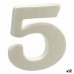 Čísla 5 Biela polystyrén 2 x 15 x 10 cm (12 kusov)