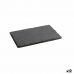 Slate Effect Ceramic Tray Quid Gastro Fresh Black (40 x 30 cm) (12 Units)