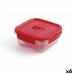 Hermetiška priešpiečių dėžutė Luminarc Pure Box 760 ml Raudona stiklas (6 vnt.)