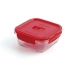 Ερμητικό Κουτί Γεύματος Luminarc Pure Box 760 ml Κόκκινο Γυαλί (x6)