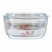 Casserole with lid Quttin 63096 Glass 32,8 x 19,7 x 13 cm (3L + 1,5L)