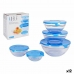 Bowl Adele With lid Stackable 5 Pieces Blue 17 (12 Units)