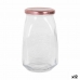 Borcan din Sticlă Transparentă Inde Tasty Cu Capac 1,05 L (12 Unități)
