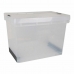 Storage Box with Lid Evolution Transparent 39 x 29 x 20,5 cm (6 Units) (39 x 29 x 20,5 cm)
