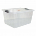 Кутия за Съхранение с Капак Dem Thais 50 L 55 x 43 x 30 cm (4 броя)
