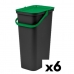 Găleată de gunoi pentru reciclare Tontarelli Moda 24 L Negru Verde (6 Unități)
