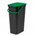Recycling prullenbak Tontarelli Moda 24 L Zwart Groen (6 Stuks)