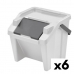 Odpadkový koš na recyklaci Tontarelli Moda Stohovatelné 28 L Bílý (6 kusů)