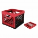Multi-use Box Tontarelli Red Squared 33,5 x 33, x 27,9 cm (6 Units)