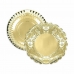 Tablett für Snacks Algon Gold kreisförmig 30 x 30 x 1,5 cm (48 Stück)
