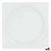 Assiette à dessert Inde Zen Porcelaine Blanc 18 x 18 x 2,5 cm (6 Unités)