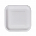 Σετ πιάτων Algon Αναλώσιμα Λευκό Χαρτόνι Τετράγωνο 23 cm (36 Μονάδες)