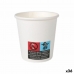 Pohárkészlet Algon Préselt Papír Eldobható Fehér 36 Rgység 80 ml (50 Darabok)