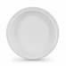 Conjunto de pratos reutilizáveis Algon Redondo Branco Plástico 20,5 x 3 cm (6 Unidades)