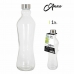 Glassflaske Anna 1 L Metallhette Metall Glass (12 enheter)