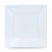 Set of reusable plates Algon Squared White Plastic 23 x 23 x 2 cm (48 Units)
