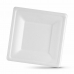 Σετ πιάτων Algon Αναλώσιμα Λευκό Ζαχαροκάλαμο Τετράγωνο 16 cm (24 Μονάδες)