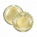 Snack tray Algon Golden Circular 35 x 35 x 2 cm (48 Units)