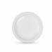Conjunto de pratos reutilizáveis Algon Branco Plástico 22 x 22 x 1,5 cm (6 Unidades)