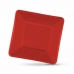 Set tanjura Algon Jednokratne Karton Kvadratno Crvena 19 x 19 x 1 cm (36 Jedinice)
