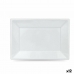 Sett med gjenbrukbare tallerkener Algon Hvit Plast Rektangulær 33 x 23 x 2 cm (12 enheter)