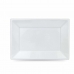 Set di piatti riutilizzabili Algon Bianco Plastica Rettangolare 33 x 23 x 2 cm (12 Unità)