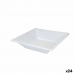 Sett med gjenbrukbare tallerkener Algon Hvit Plast (24 enheter)