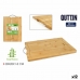 Cutting board Quttin Bamboo 38 x 28 x 1,8 cm (12 Units)