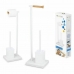 Toiletpapirholder med toiletbørsteholder Confortime Bambus 23 x 18 x 69,5 cm (4 enheder)