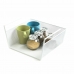 Corbeille pour étagère de cuisine Confortime Métal Blanc 24,5 x 25 x 14 cm (6 Unités)