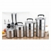Set of lunch boxes Privilege Stainless steel Stackable Steel 14 cm (6 Units) (3 pcs)