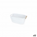 Cestino Multiuso Confortime Plastica Bianco Con manici Legno 27 x 14,5 x 12 cm (12 Unità)