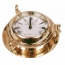 Nástenné hodiny DKD Home Decor Sklo Zlatá Vintage Mosadz (23 x 7 x 23 cm)