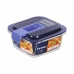 Hermetisk madkasse Luminarc Easy Box Blå Glas (380 ml) (6 enheder)