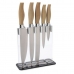 Set of Kitchen Knives and Stand Quid Baobab (5 pcs) Brown Metal
