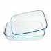 Sada pekáčov Pyrex Classic Transparentná Borokremičité sklo (2 pcs)