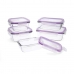 Set of 5 lunch boxes Quid Frost Transparent Glass (5 Units)