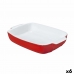 Oven Dish Pyrex Signature White Red Ceramic Rectangular 29 x 19 x 7 cm (6 Units)